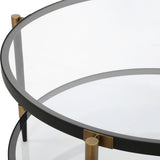 Chadid Coffee Table, Black-Furniture - Accent Tables-High Fashion Home
