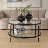 Chadid Coffee Table, Black-Furniture - Accent Tables-High Fashion Home