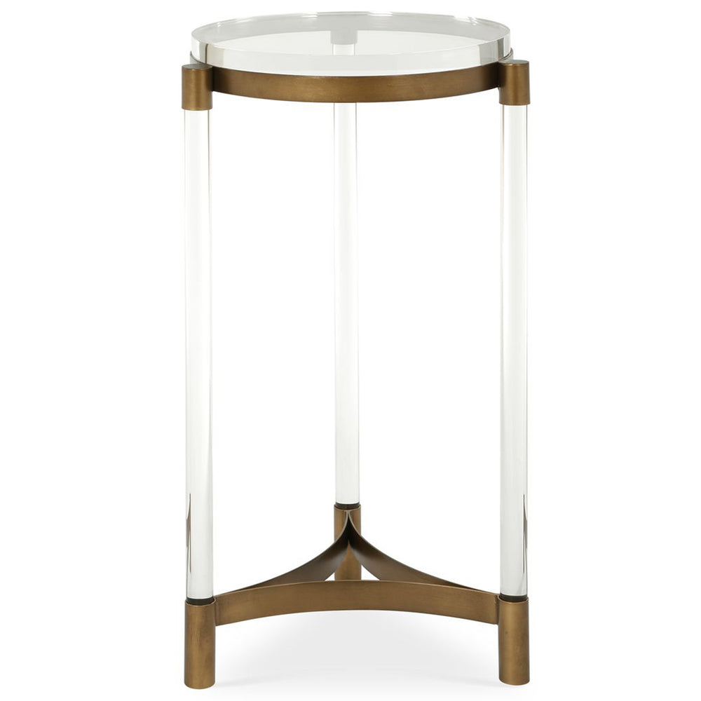 Pereira Accent Table, Clear/Bronze