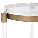 Pereira Accent Table, Clear/Bronze