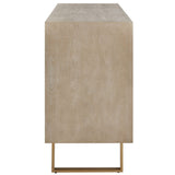 Maeva 3 Door Cabinet, Light Natural-Furniture - Storage-High Fashion Home