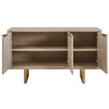 Maeva 3 Door Cabinet, Light Natural-Furniture - Storage-High Fashion Home