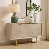 Maeva 3 Door Cabinet, Light Natural-Furniture - Storage-High Fashion Home