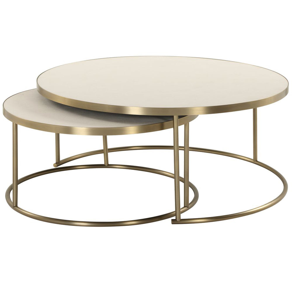 Aragon Nesting Coffee Tables, Set of 2, White