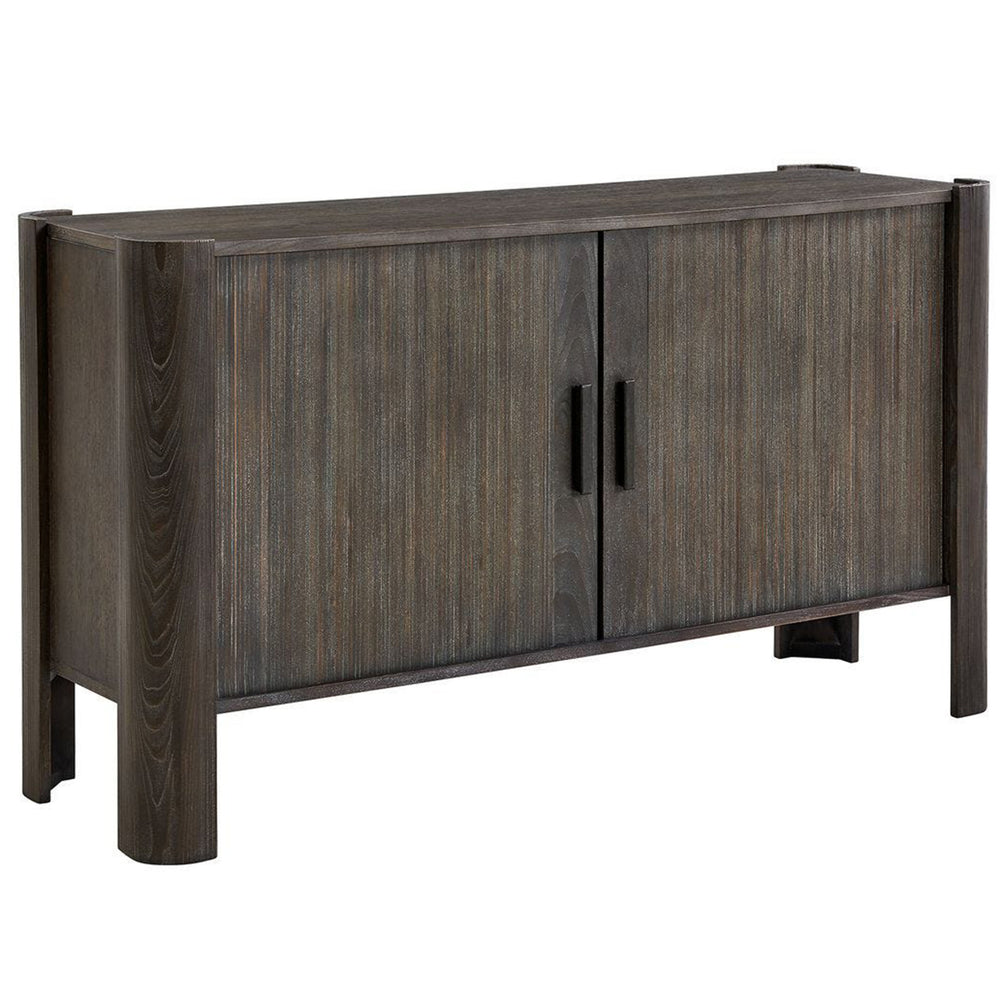 Drury 2 Door Cabinet, Dark Gray Ceruse-Furniture - Storage-High Fashion Home