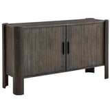 Drury 2 Door Cabinet, Dark Gray Ceruse-Furniture - Storage-High Fashion Home