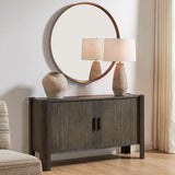 Drury 2 Door Cabinet, Dark Gray Ceruse-Furniture - Storage-High Fashion Home