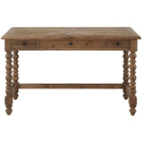 Samuelle Writing Table, Distressed Natural-Furniture - Office-High Fashion Home