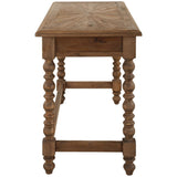 Samuelle Writing Table, Distressed Natural-Furniture - Office-High Fashion Home