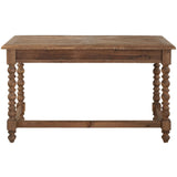 Samuelle Writing Table, Distressed Natural-Furniture - Office-High Fashion Home