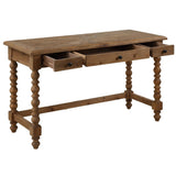 Samuelle Writing Table, Distressed Natural-Furniture - Office-High Fashion Home