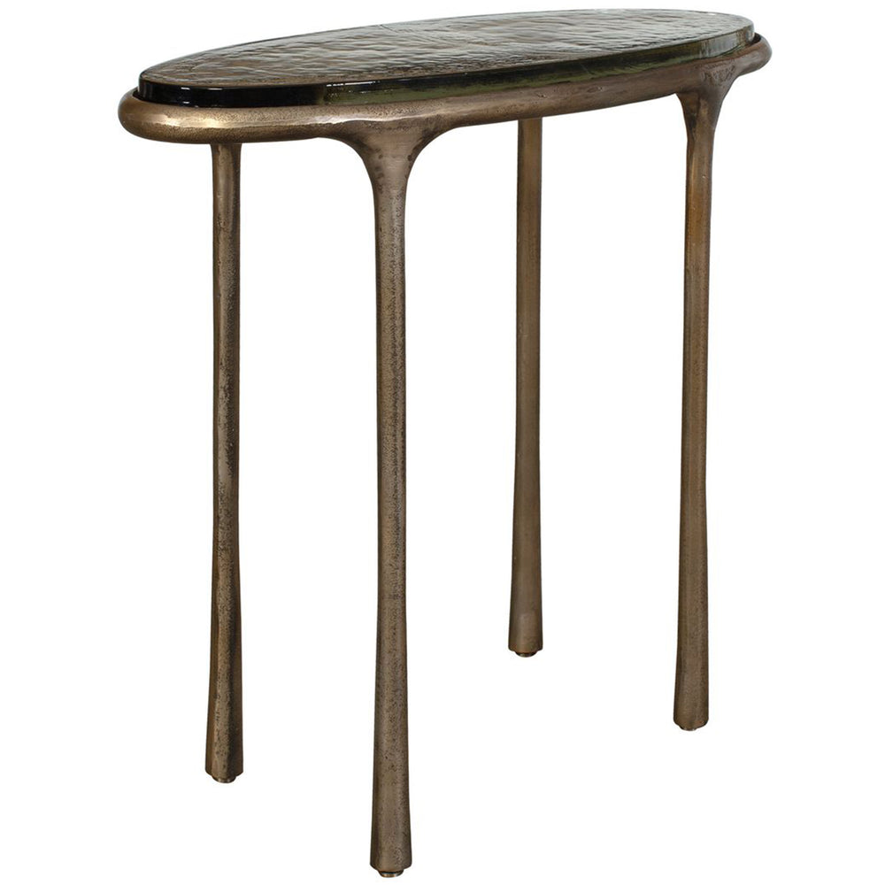 Ata Accent Table, Brass-Furniture - Accent Tables-High Fashion Home