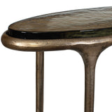 Ata Accent Table, Brass-Furniture - Accent Tables-High Fashion Home