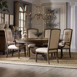 Rhapsody Round Dining Table, Rustic Walnut-Furniture - Dining-High Fashion Home