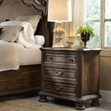 Rhapsody 3 Drawer Nightstand, Rustic Walnut-Furniture - Bedroom-High Fashion Home