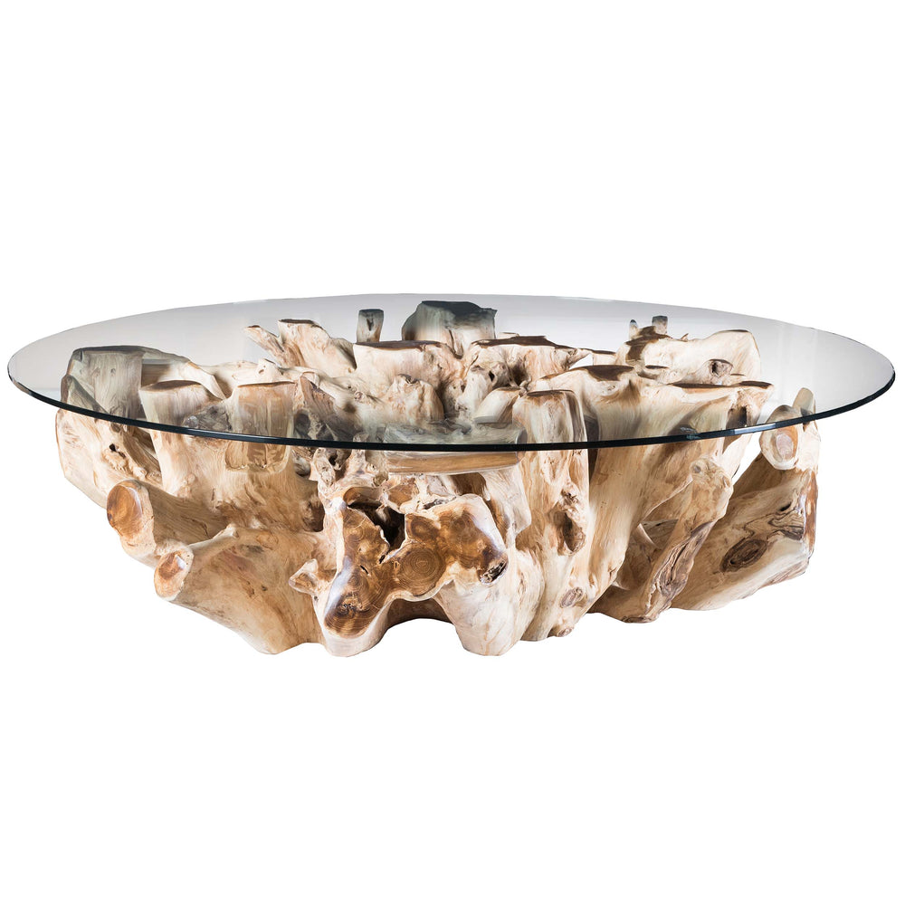 Willow Round Coffee Table, Natural-Furniture - Accent Tables-High Fashion Home