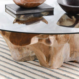 Willow Round Coffee Table, Natural-Furniture - Accent Tables-High Fashion Home