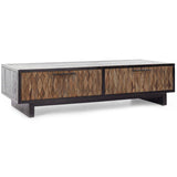 Anton Rectangular Table, Black/Natural-Furniture - Accent Tables-High Fashion Home
