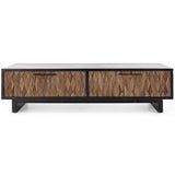 Anton Rectangular Table, Black/Natural-Furniture - Accent Tables-High Fashion Home