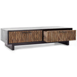 Anton Rectangular Table, Black/Natural-Furniture - Accent Tables-High Fashion Home