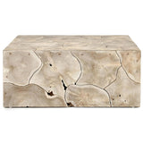 Sorrento Square Coffee Table, Bleached-Furniture - Accent Tables-High Fashion Home