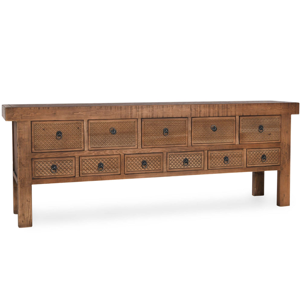 Lahey Console Table, Mission Brown-Furniture - Accent Tables-High Fashion Home