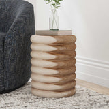 Gala Round End Table, Natural-Furniture - Accent Tables-High Fashion Home
