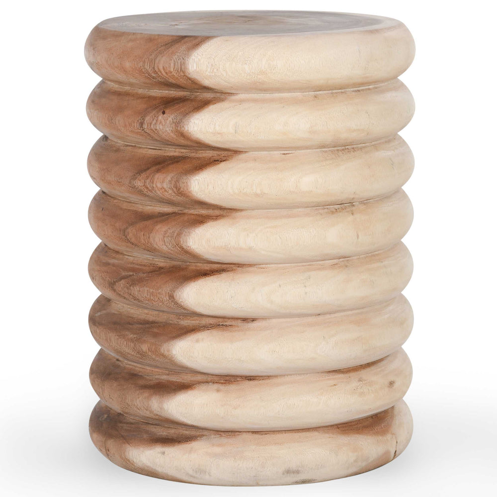 Gala Round End Table, Natural-Furniture - Accent Tables-High Fashion Home