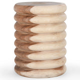 Gala Round End Table, Natural-Furniture - Accent Tables-High Fashion Home