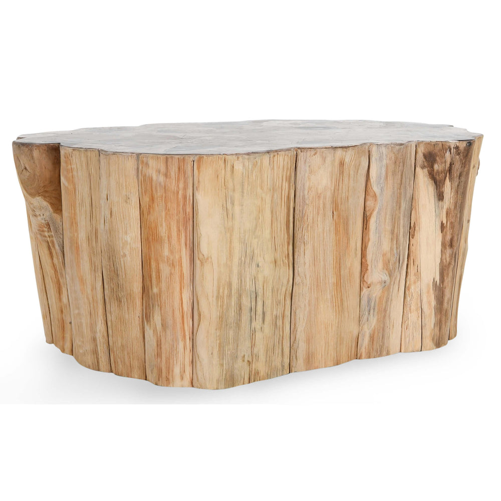 Norwest Petrified Wood Coffee Table, Natural-High Fashion Home