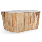Norwest Petrified Wood Coffee Table, Natural-High Fashion Home