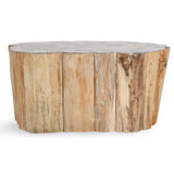 Norwest Petrified Wood Coffee Table, Natural-High Fashion Home