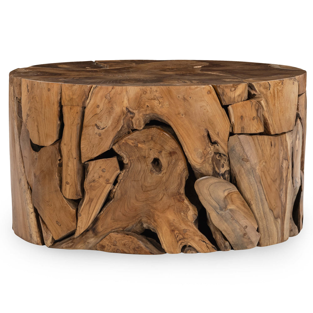 Rhea Round Coffee Table, Natural