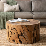 Rhea Round Coffee Table, Natural