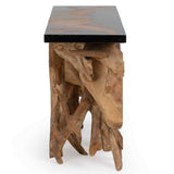 Solana Console Table, Black Resin