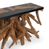 Solana Console Table, Black Resin