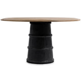 Lunen Round Dining Table, Soft Reef Noir