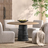 Lunen Round Dining Table, Soft Reef Noir