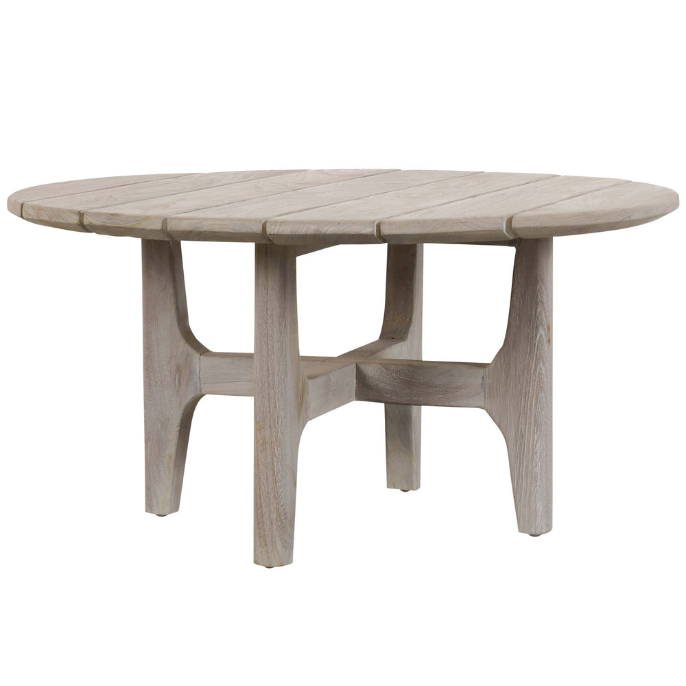 Dawn Outdoor Round Coffee Table, Gray-Furniture - Outdoor-High Fashion Home