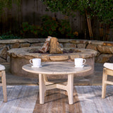 Dawn Outdoor Round Coffee Table, Gray-Furniture - Outdoor-High Fashion Home