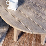 Dawn Outdoor Round Coffee Table, Gray-Furniture - Outdoor-High Fashion Home