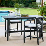 Dawn Outdoor Counter Table, Black-Furniture - Outdoor-High Fashion Home