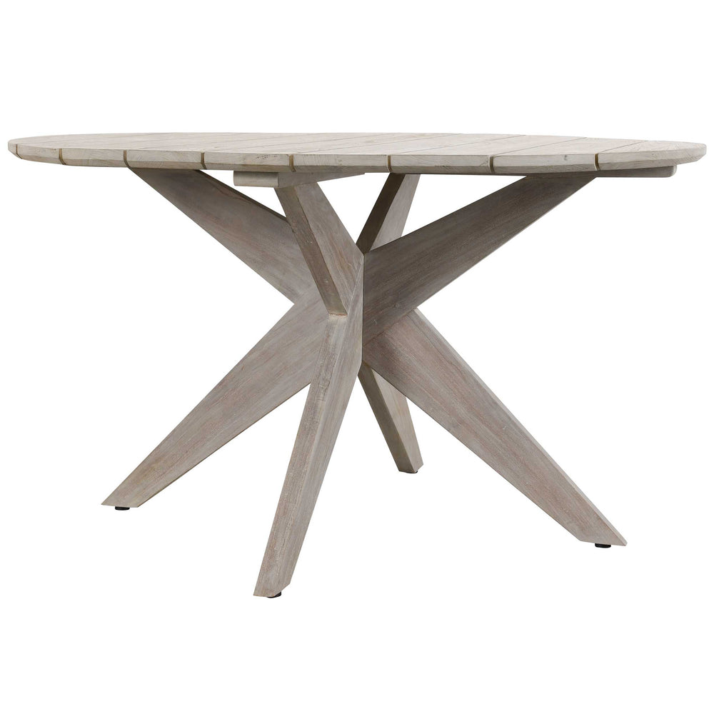 Alameda Outdoor Round Dining Table, Gray-Furniture - Outdoor-High Fashion Home