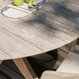 Alameda Outdoor Round Dining Table, Gray-Furniture - Outdoor-High Fashion Home