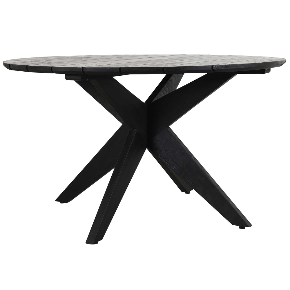 Alameda Outdoor Round Dining Table, Black-Furniture - Outdoor-High Fashion Home