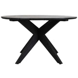 Alameda Outdoor Round Dining Table, Black-Furniture - Outdoor-High Fashion Home