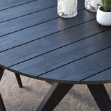 Alameda Outdoor Round Dining Table, Black-Furniture - Outdoor-High Fashion Home