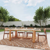 Aston Outdoor Dining Table, Natural-Furniture - Outdoor-High Fashion Home