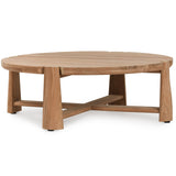 Aston Outdoor Round Coffee Table, Natural-Furniture - Outdoor-High Fashion Home