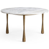 Venicia Round Coffee Table, White Sage